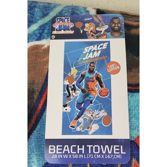 Lebron James Space Jam Beach Towel "28" X 58" Blue - Picture 3 of 11